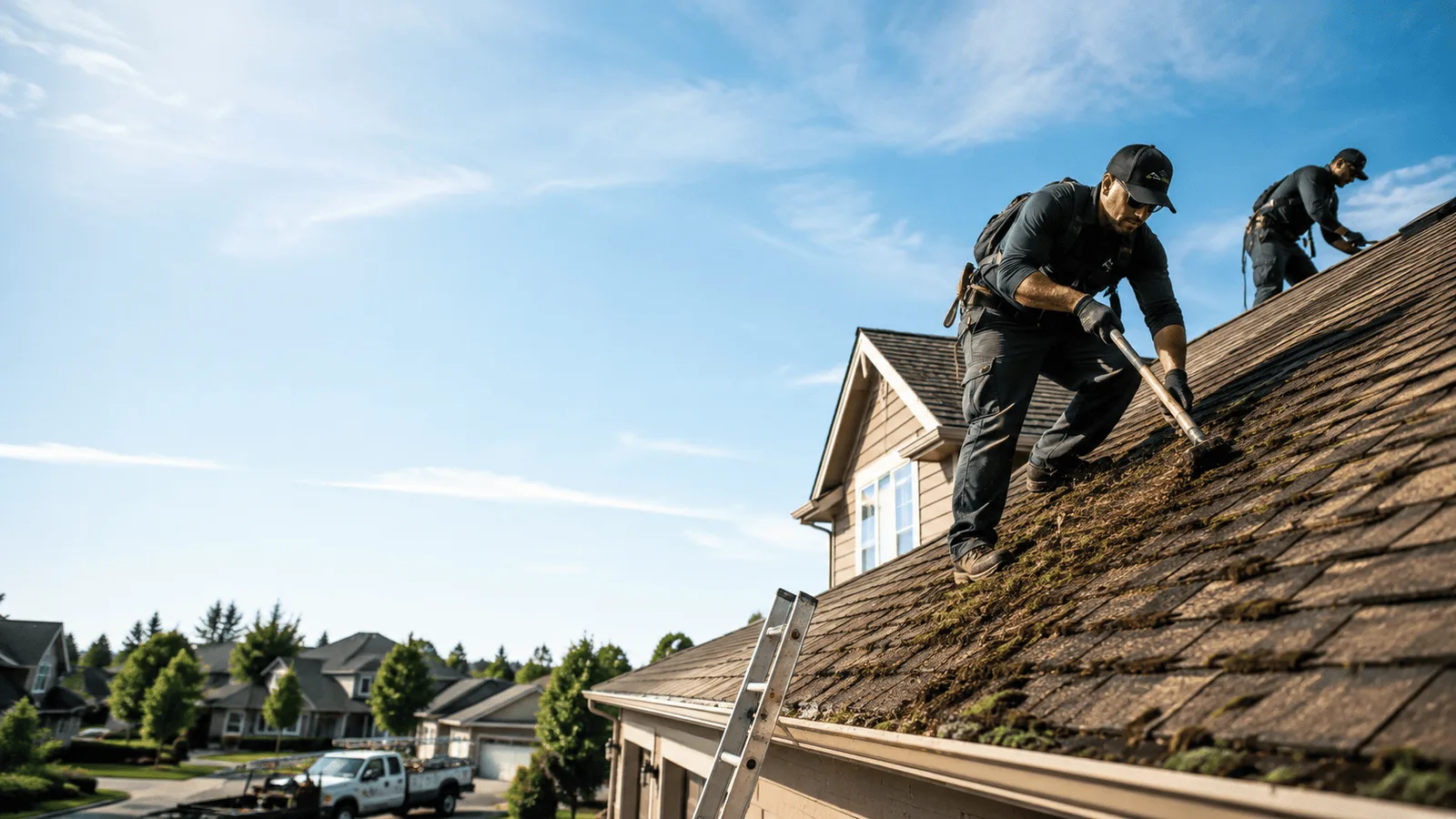 Roof Moss Removal in Six Lakes, MI near me
